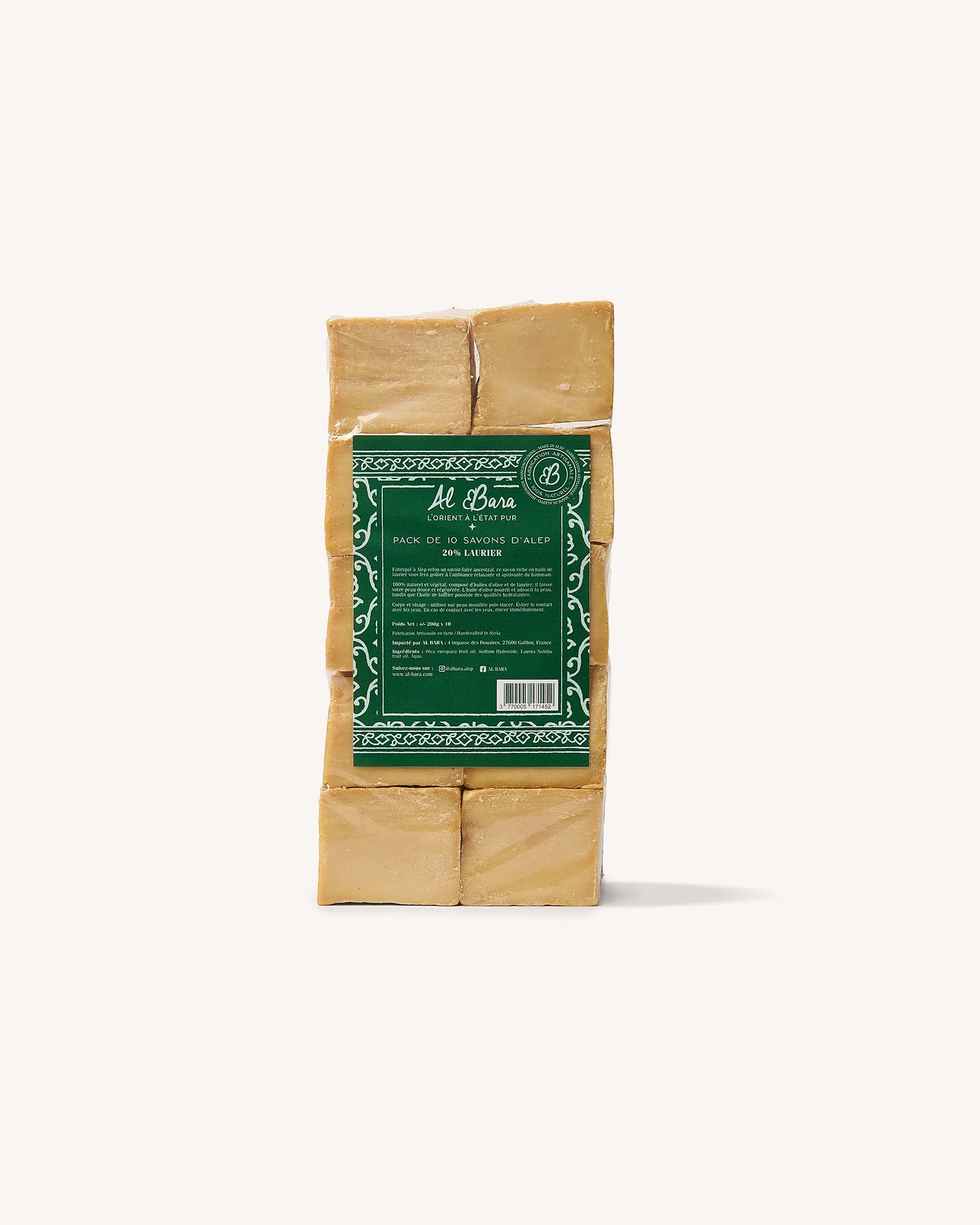 Savon d'Alep 20% Laurier - 10 x 200g
