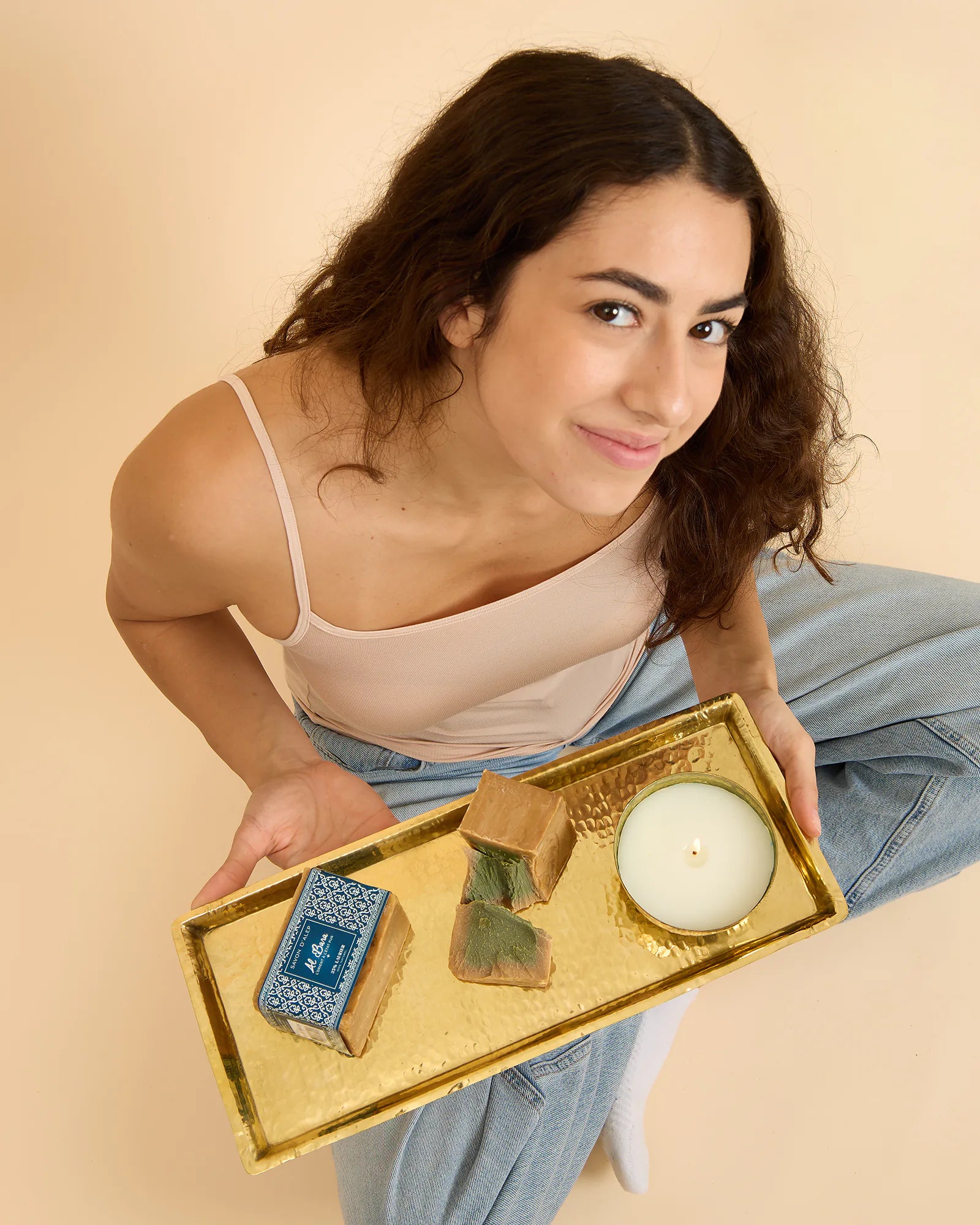 Plateau en Cuivre Martelé - 38 × 16cm